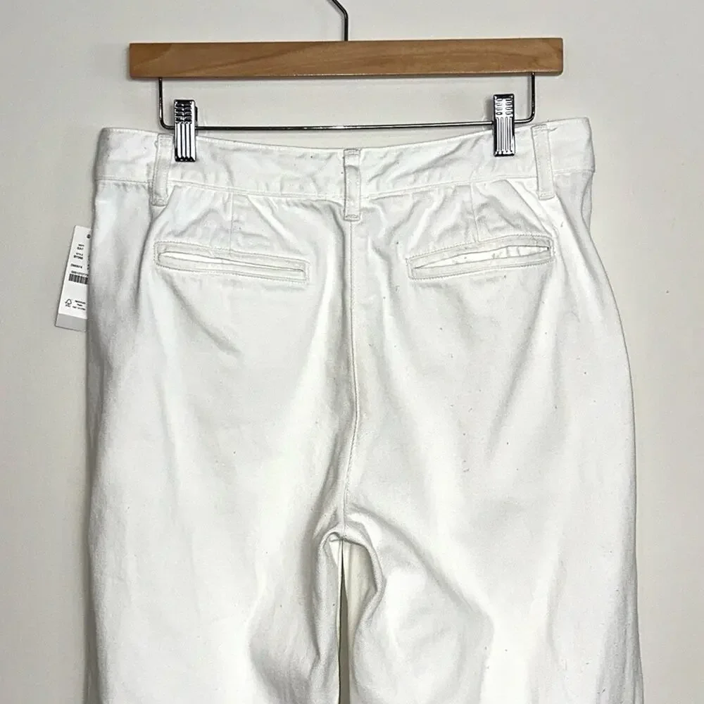NWT J. CREW Petite Wide-Leg Essential Jean in White